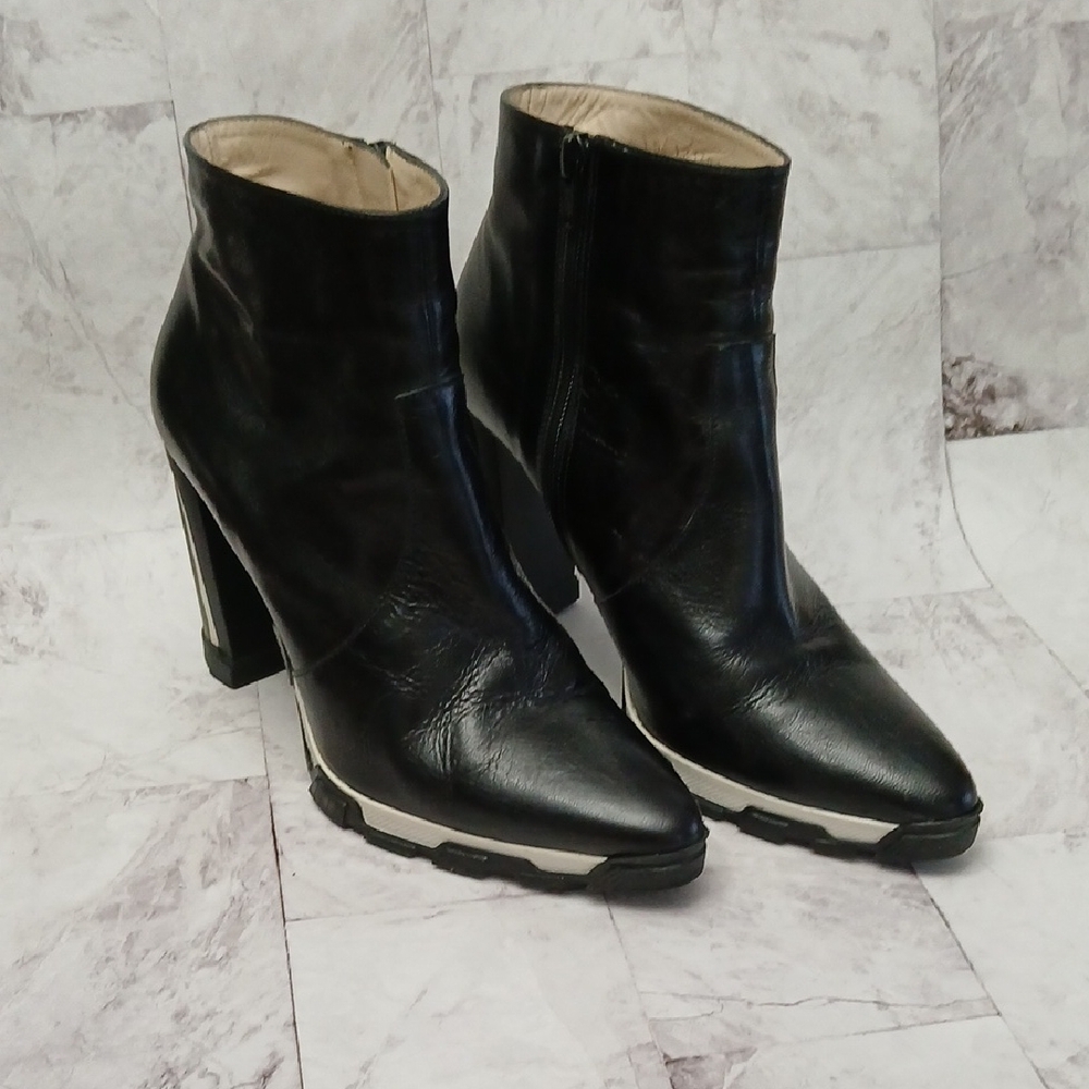 Lodis Black Heeled Ankle Boots